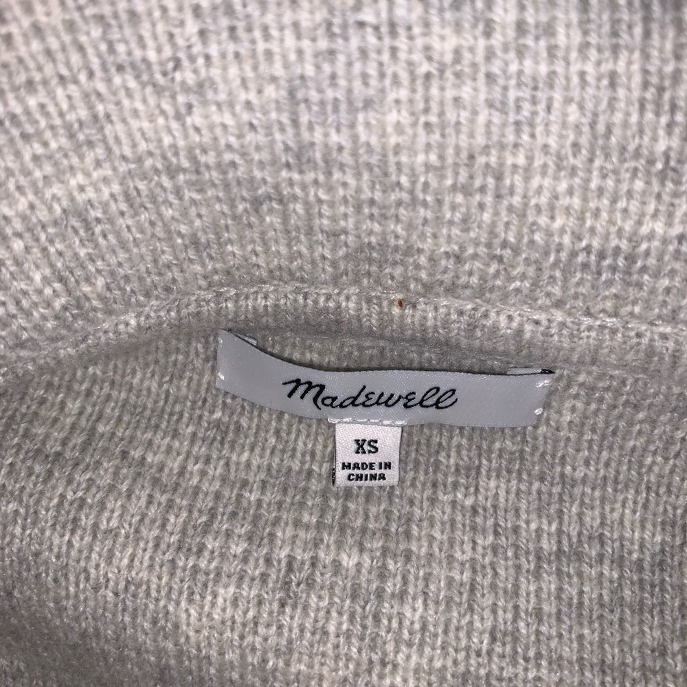 𝅺MADEWELL Gray Merino Wool Cardigan Sweater Sx - Picture 5 of 6